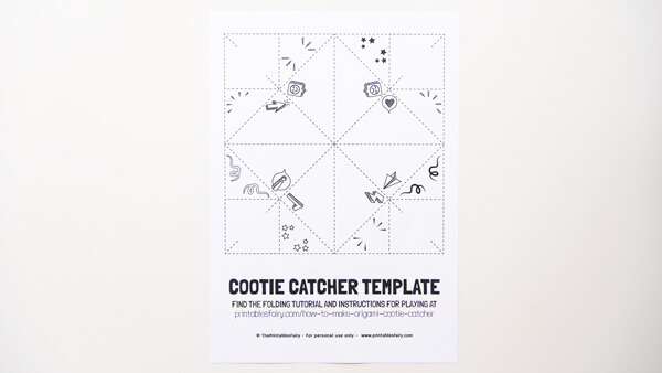 Download the cootie catcher template