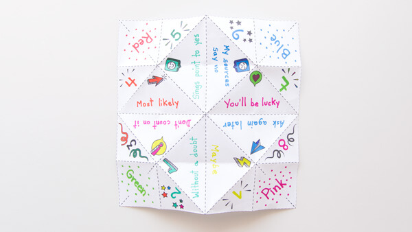 Fill in your cootie catcher