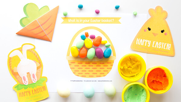 Easter basket playdough mat