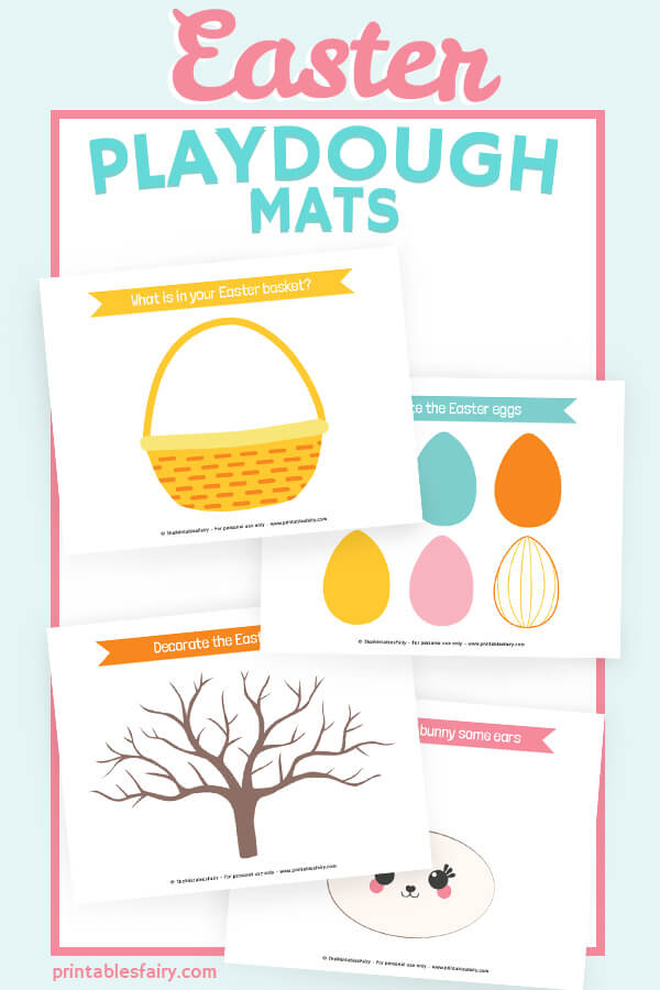 Easter FREE Playdough Mats - Totschooling 