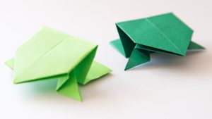 How to Fold an Easy Origami Jumping Frog - The Printables Fairy