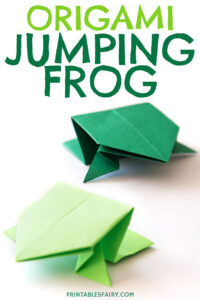 How to Fold an Easy Origami Jumping Frog - The Printables Fairy