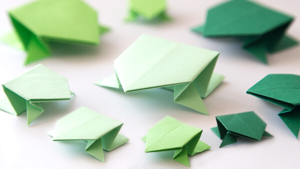 Origami Jumping Frogs