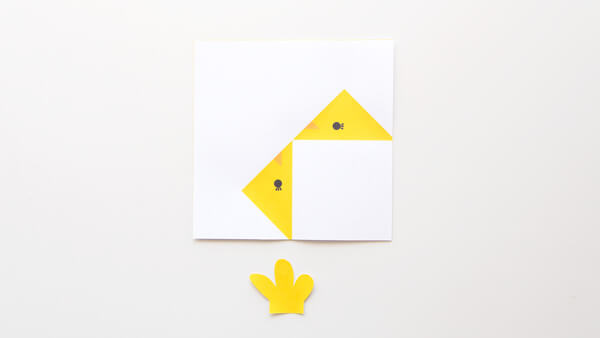 Cut out the chick bookmark template