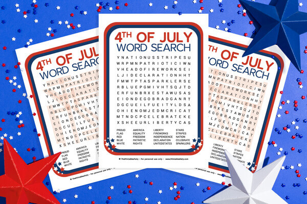 Fourth of July Word Search