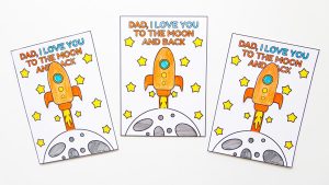 Father’s Day Rocket Card (It Moves!) - The Printables Fairy