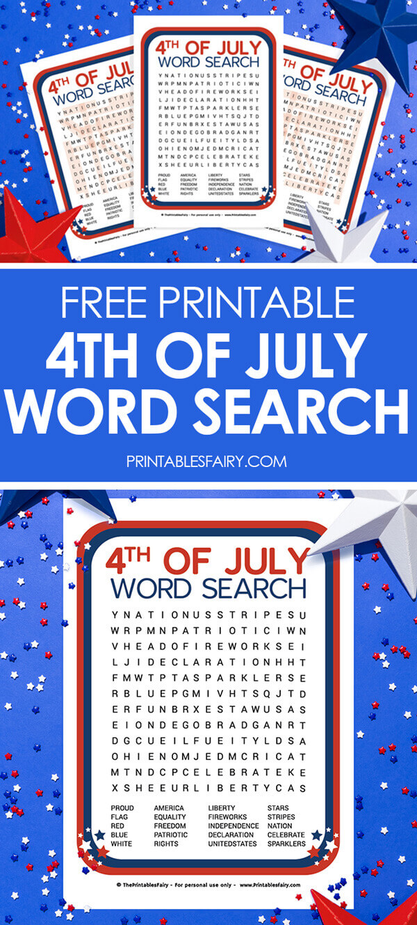 Free Printable 4th of July Word Search