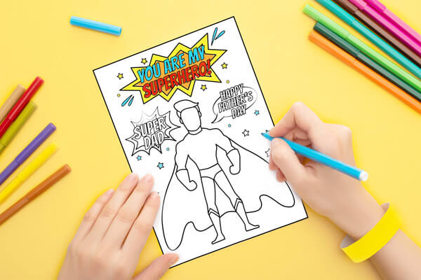Father's Day Superhero Card