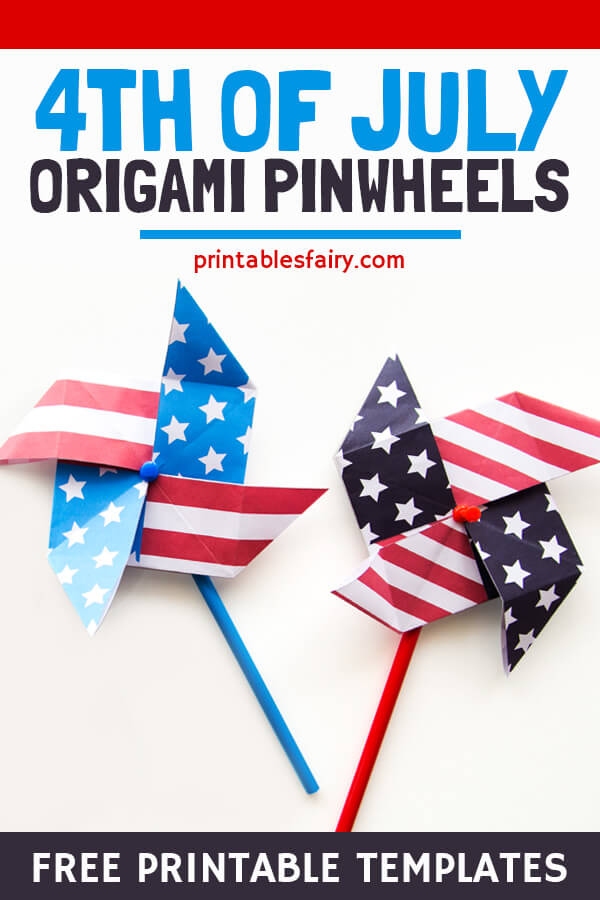 4th of July Origami Pinwheels