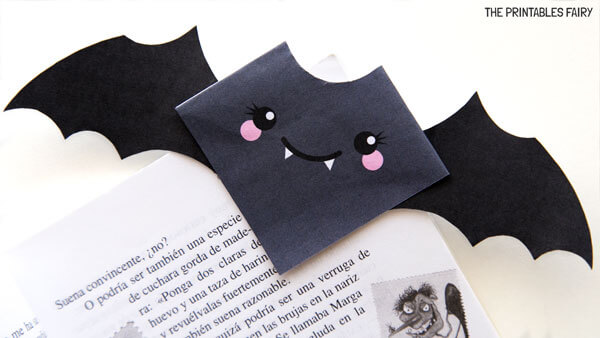 Bat Corner Bookmarks - The Printables Fairy