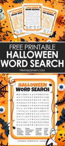 Halloween Word Search {Free Printable!!!} - The Printables Fairy