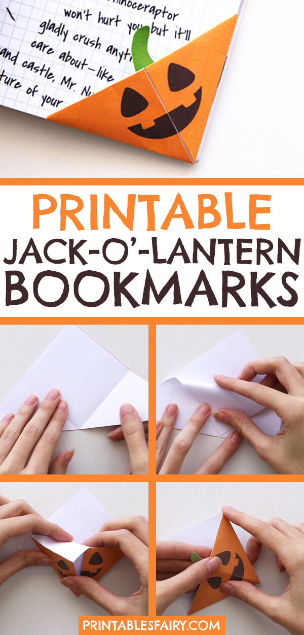 Printable Jack O'Lantern Bookmarks