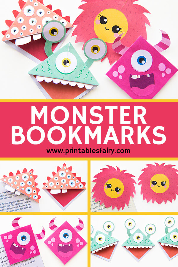DIY Monster Bookmarks