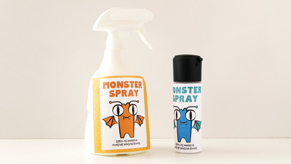 Attach Monster Spray Label