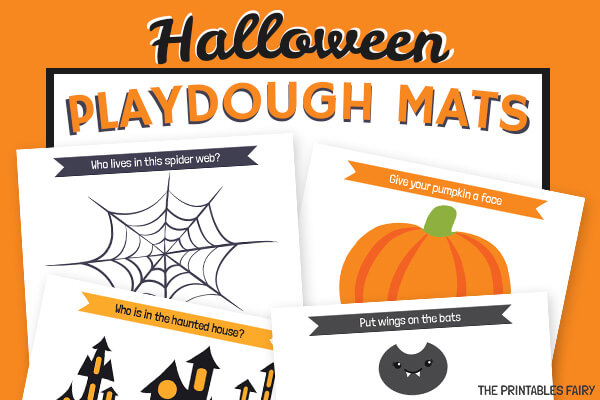 Free Printable Halloween Playdough Mats - Pjs and Paint