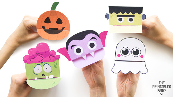 Printable Halloween Puppets