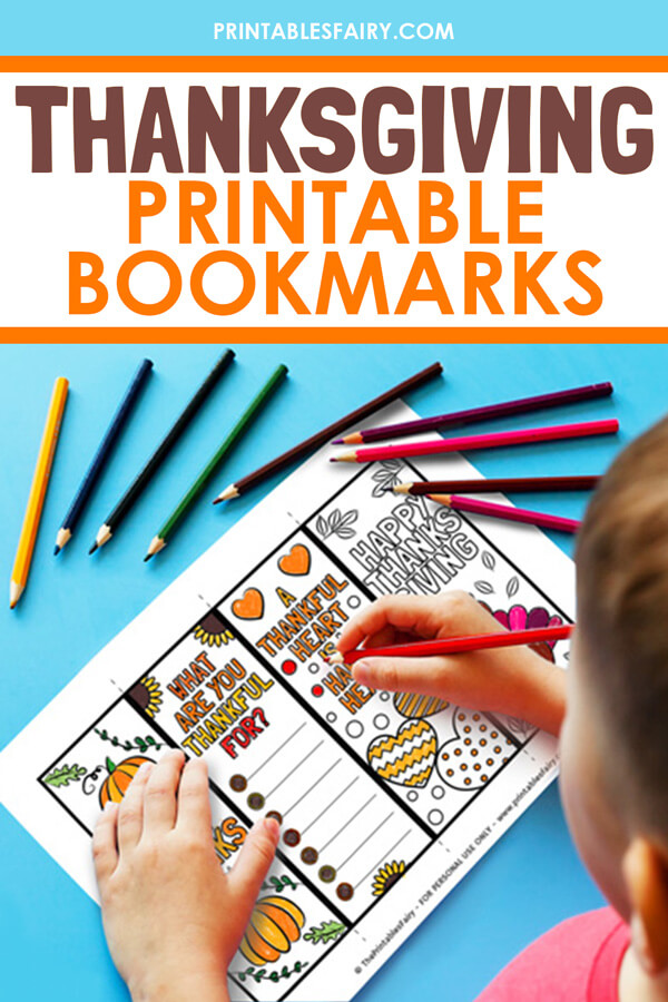 Printable Thanksgiving bookmarks