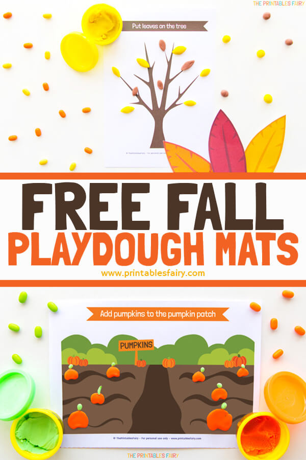 Free Fall Playdough Mats