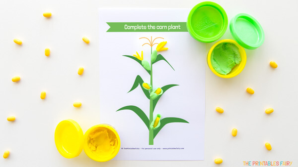 Corn Plant Playdough Mat