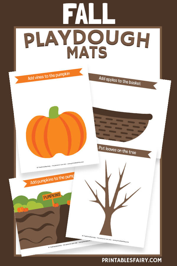 Fall Playdough Mats {Free Printables} - The Printables Fairy