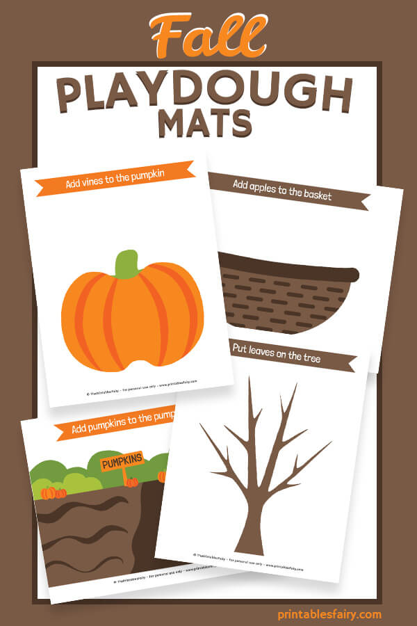 Fall Playdough Mats {Free Printables} - The Printables Fairy