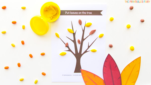 Fall Tree Playdough Mat