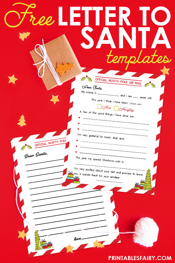 Free Letter to Santa Templates