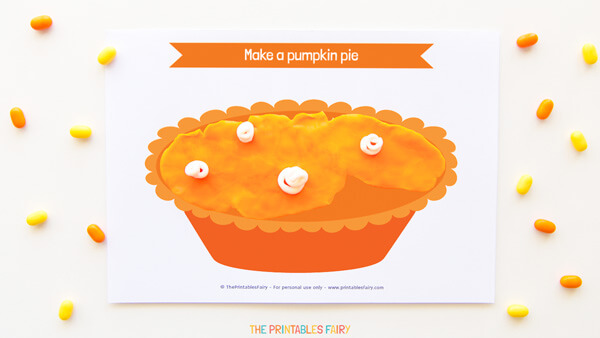 Pumpkin Pie Playdough Mat