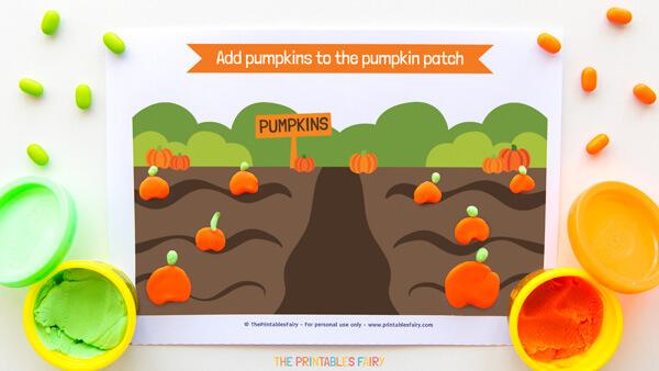 Pumpkin Patch Playdough Mat