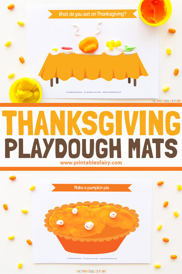 Thanksgiving Playdough Mats {Free Printables} - The Printables Fairy