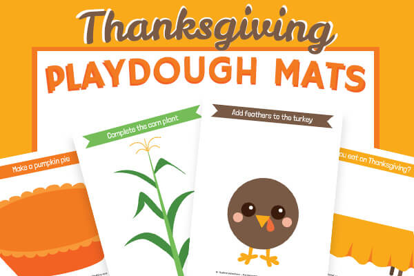 Free Printable Thanksgiving Playdough Mats