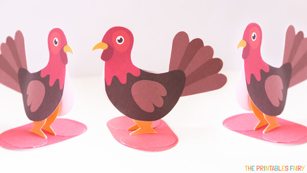 3D Paper Turkey Craft