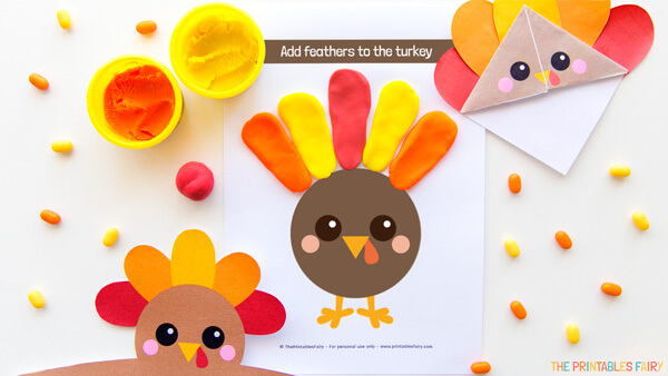 Printable Turkey Playdough Mat For Kids