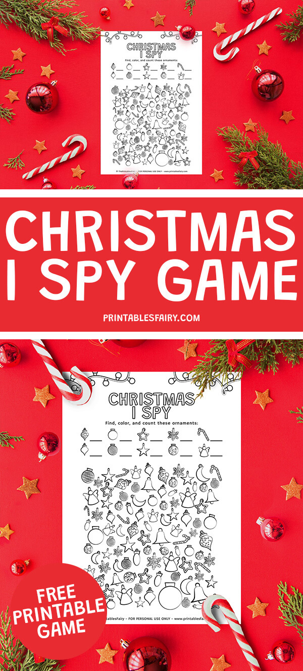 Printable Christmas I Spy Game