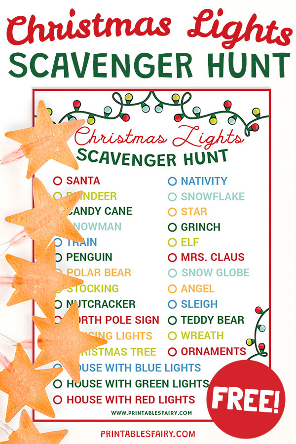 Christmas Light Scavenger Hunt