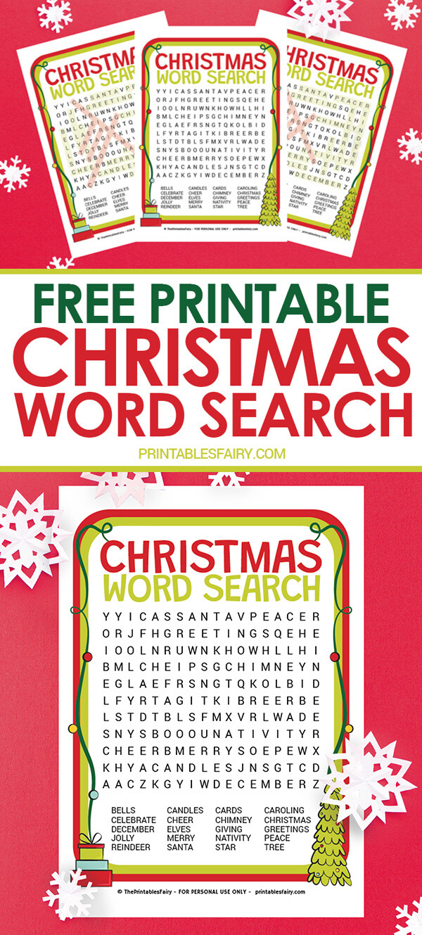 Free Printable Christmas Word Search