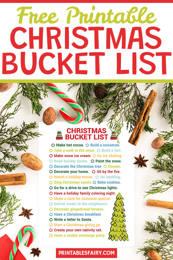 Free Printable Christmas Bucket List