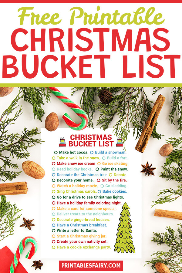 Christmas Bucket List Template