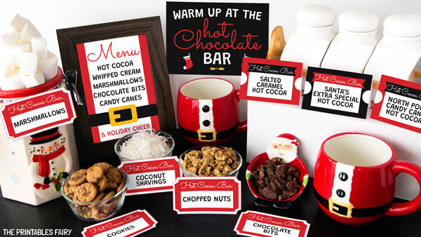 Hot Cocoa Bar Kit Hot Cocoa Bar Banner Christmas Hot Chocolate Bar