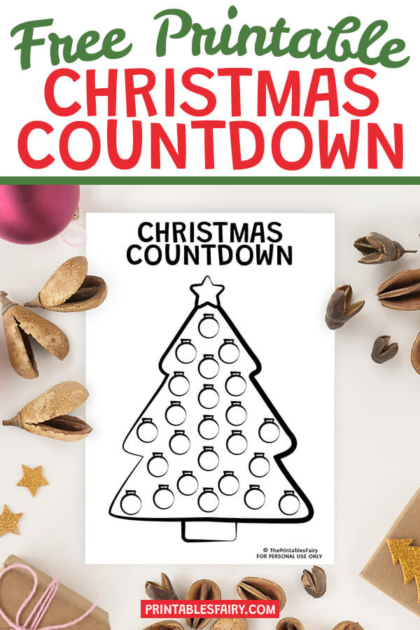 Free Printable Christmas Countdown Coloring Pages