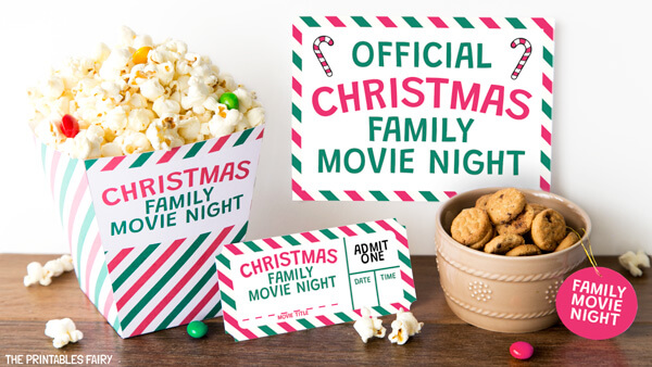 Christmas Movie Night Sign