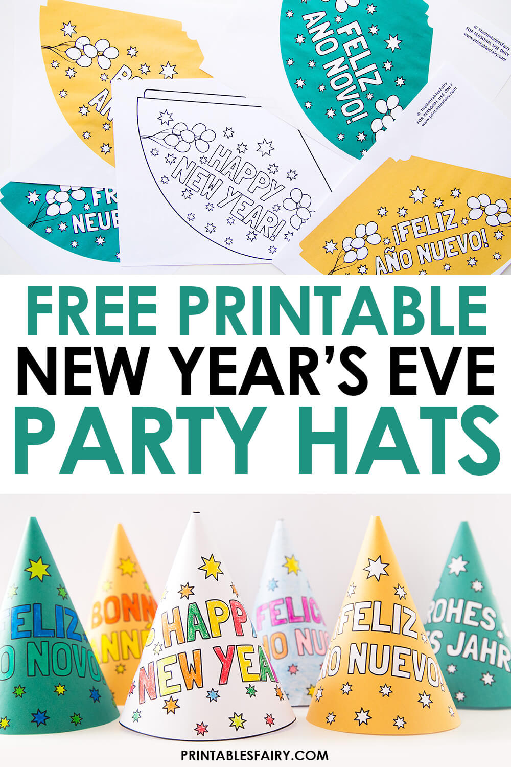 Free Printable New Year's Eve Party Hats