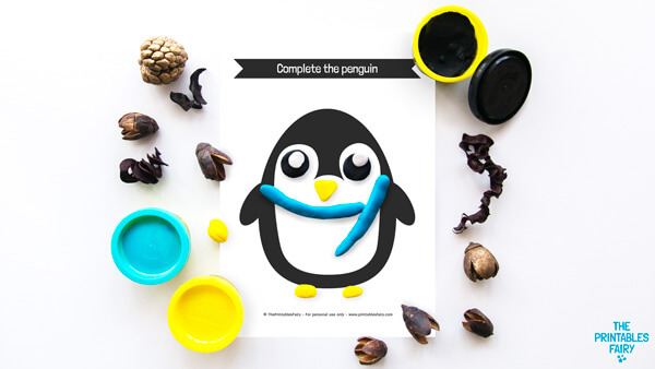 Penguin Playdough Mat