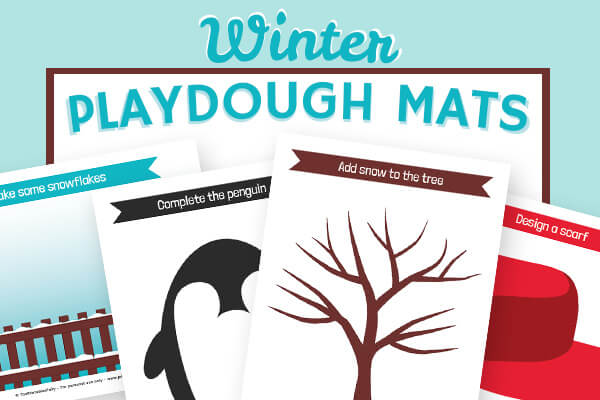 Winter Playdough Mats {Free Printable} - The Printables Fairy