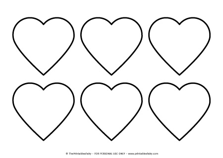 Heart Outline  Free Printable Heart Shapes and Templates