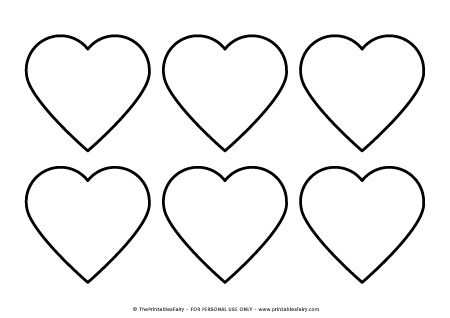 Free Heart Templates pdf in all different sizes