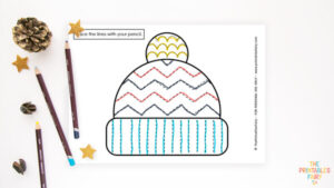 Winter Tracing Worksheets for Kids - The Printables Fairy