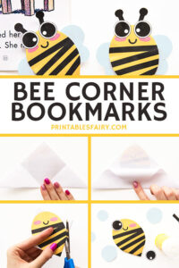Bee Corner Bookmark (Printable Template) - The Printables Fairy