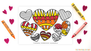 Heart Coloring Pages {Free Printables} - The Printables Fairy