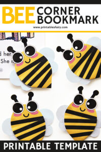 Bee Corner Bookmark (Printable Template) - The Printables Fairy